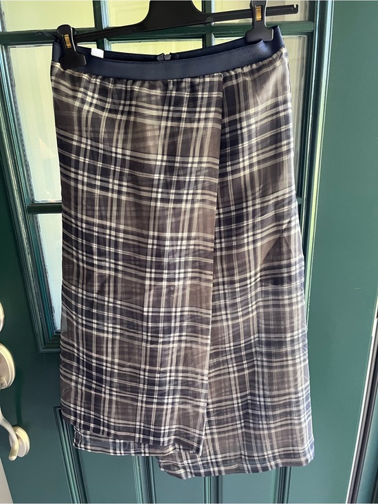 Brunello Cucinelli Dresses & Skirts - Vintage Brunello Cucinelli A -Line Midi Skirt in Black, Brown & white plaid
